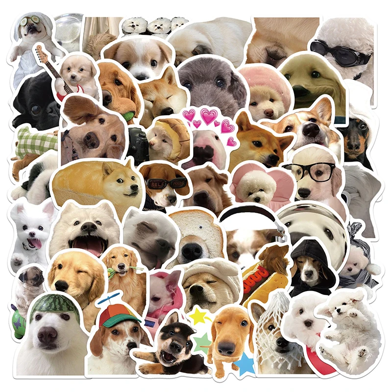 Phone Cases Kids - สติ๊กเกอร์ลายการ์ตูนสุนัข 50 ชิ้น สำหรับตกแต่งสมุดภาพ DIY เคสโทรศัพท์