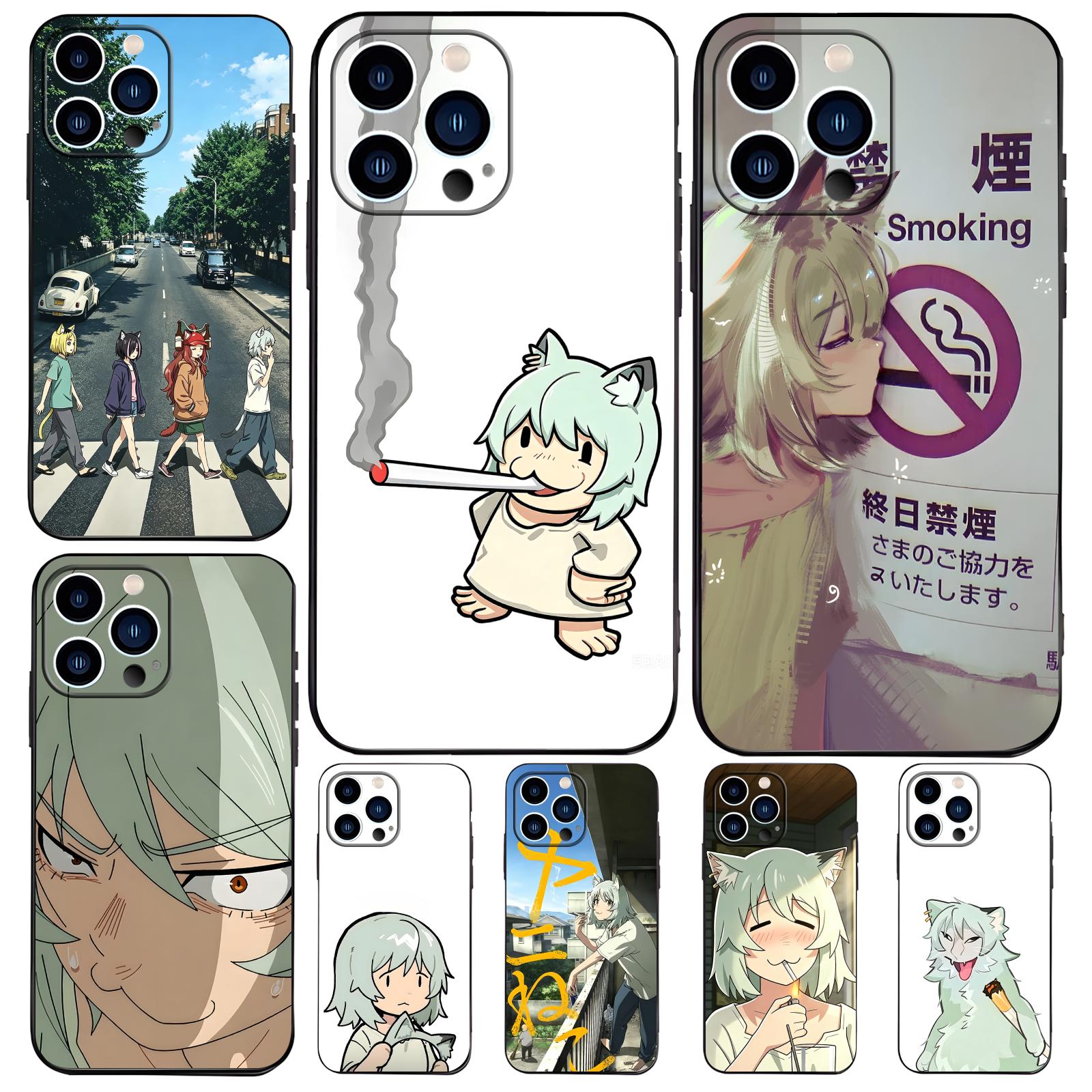 Phone Cases Bulk - เคสโทรศัพท์ลายแมว Chainsmoker สำหรับ iPhone17 16 16e