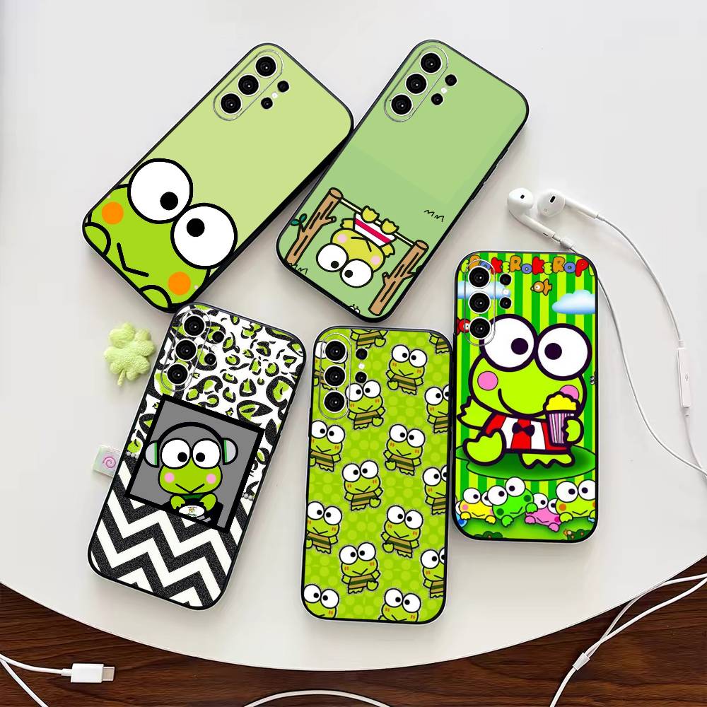 Phone Cases Motorola Edge 2025 - C-Cute Keroppi เคสโทรศัพท์สำหรับซัมซุง S25,S24,S21,S22,S23,S30,Ultra,S20,Plus,Fe,Note,10,9,5G ฝาครอบสีดำ