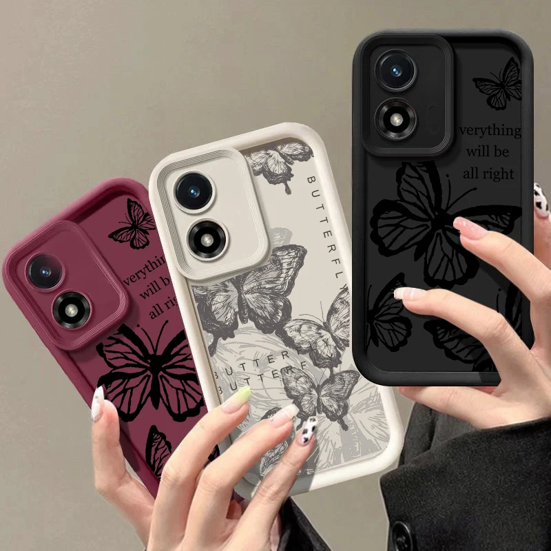 Phone Cases Motorola Edge 2025 - กรณีผีเสื้อสีดําสําหรับMotorola Moto Edge 40 Neo 50