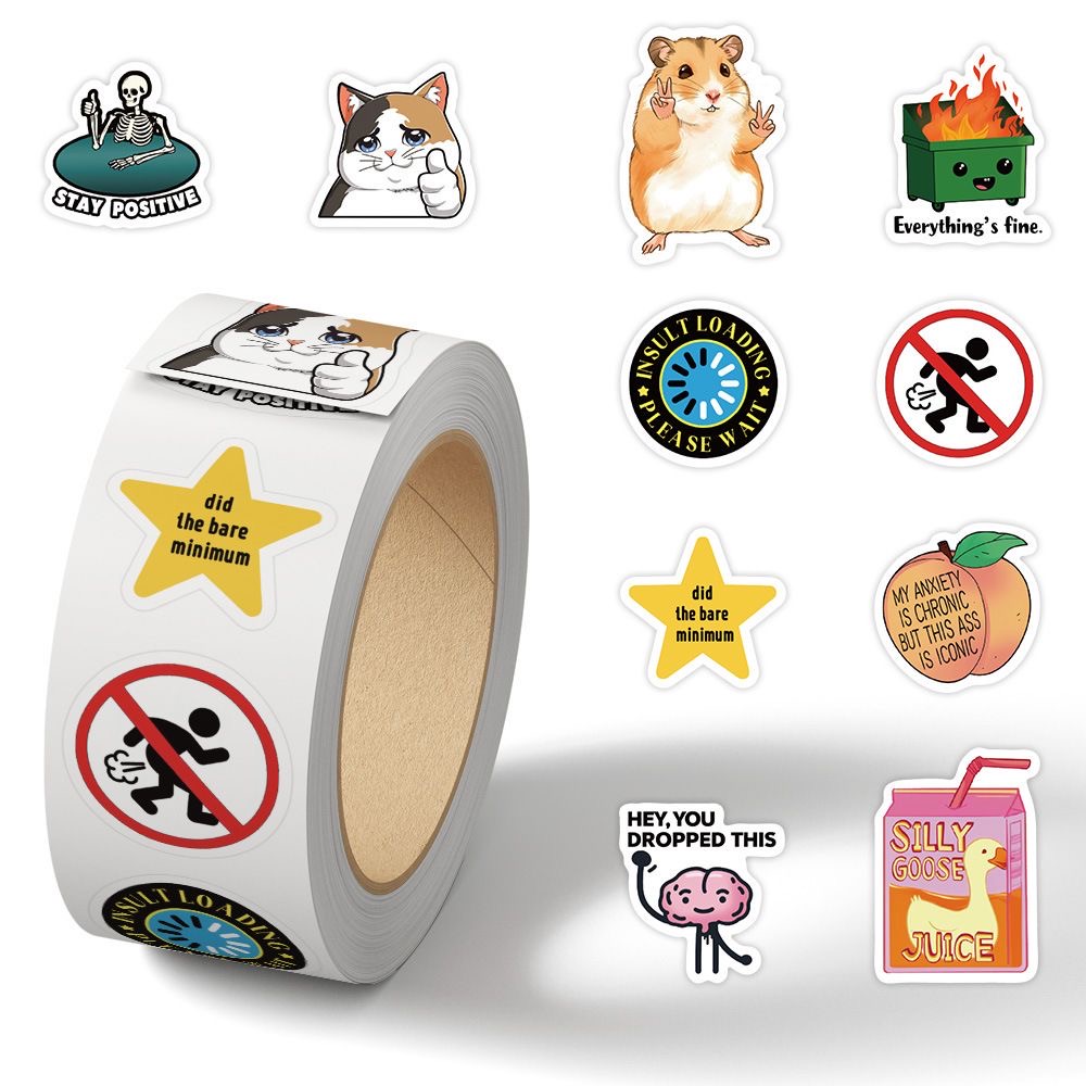 สติกเกอร์ลายอารมณ์ตลก 500 ชิ้น - Phone Cases Kids บทวิจารณ์และราคา